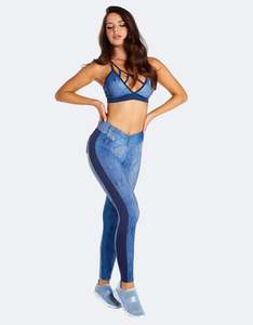 Brazilian Butt Lift Collection: Scrunch Booty Blue Python Leggings