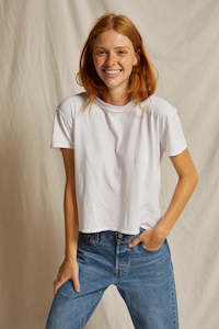 Perfect White Tee: PERFECT WHITE TEE - HARLEY BOXY CREW WHITE