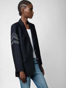 Blazers: ZADIG ET VOLTAIRE - VIVA ARROW STRASS NAVY