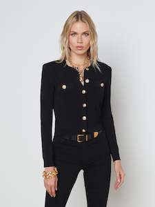 Jackets: LAGENCE - TOULOUSE BLACK CARDIGAN