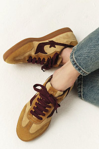 Ba Sh: BA&SH - CREW OCRE SUEDE SNEAKERS