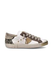 PHILIPPE MODEL - PRSX LOW CAMOU GLITTER BLANC