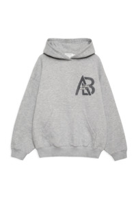 ANINE BING - JACI HOODIE LETTERMAN HEATHER GREY