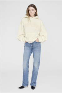 Jackets: ANINE BING - HARVEY  SWEATSHIRT WASHED CREAM