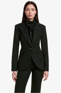 SMYTHE - SEAMED BLAZER IN DEEP FOREST