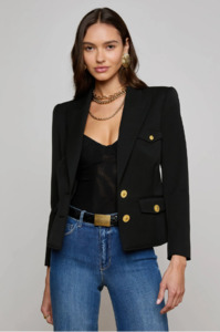 L 'AGENCE - WYLLA STRUCTURED BLAZER BLACK