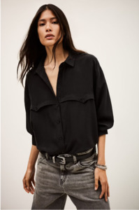 BA&SH - HA ORA SHIRT IN CARBONE