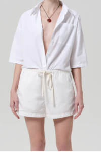 CITIZENS OF HUMANITY - FRANCES CROPPED CAPE BUTTON UP WHITE