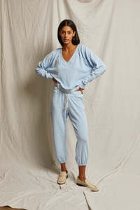 PERFECT WHITE TEE - TERRY JOGGER SKY BLUE