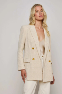 L 'AGENCE - RIVA KNIT BLAZER WHITE
