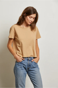 PERFECT WHITE TEE - HARLEY BOXY CREW SUEDE