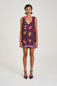 SUMMI SUMMI - ZODIAC V NECK SHIFT DRESS