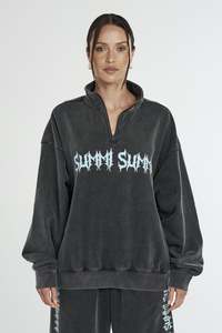 SUMMI SUMMI - ZIP NECK JUMPER INSANE WAS $239