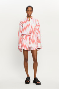 Kivari: KIVARI - MADDIE SHIRT RED STRIPE