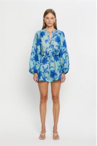 KIVARI - JUNIPER PLAYSUIT COBALT BLUE