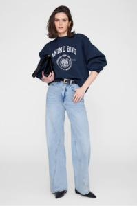 ANINE BING - MILES SWEATSHIRT COLLEGIATE IN DARK NAVY