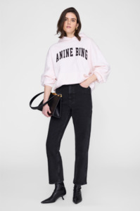 Jackets: ANINE BING - HARVEY SWEATSHIRT IN WASHED PINK