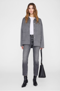 Jackets: ANINE BING - LUCA JACKET IN HEATHER GREY