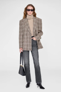 ANINE BING - ARETHA BLAZER BROWN PLAID