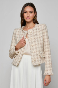 Jackets: L'AGENCE - ZELL COLLARLESS JACKET
