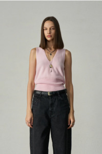ALEGER - 180 CASHMERE CLASSIC TANK IN PEARL PINK