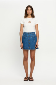 New: KIVARI - SHEA DENIM SKIRT IN INDIGO