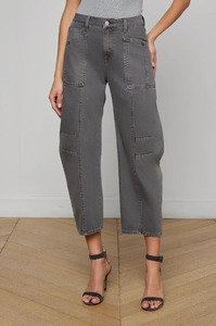 Lagence: L'AGENCE - CODY H/R RODEO JEAN IN MEDIUM GREY