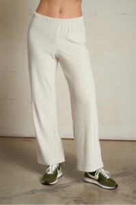 Perfect White Tee: PERFECT WHITE TEE - ALEX VELOUR PANT IN OATMEAL