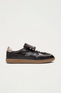 ALOHAS - TB.490 CLUB BRUSHED DARK CHOCOLATE LEATHER SNEAKERS