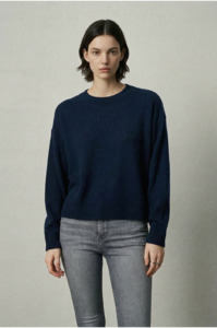 Aleger: ALEGER -294 FEATHERWEIGHT CASHMERE IN FRENCH NAVY