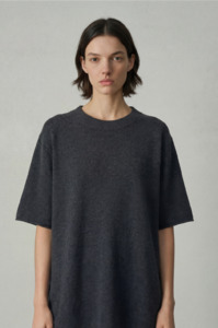ALEGER - 490 CASHMERE BLEND SUPER BIG T IN DARK MARL