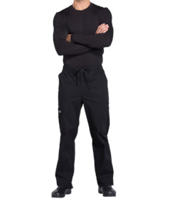 Scrubs: Cherokee Professionals Mens Tapered Leg Fly Front Cargo Pant