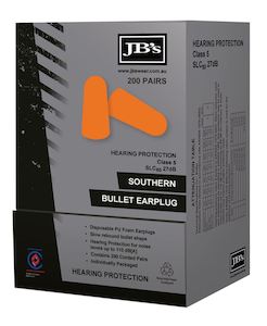 Ear Protection: JB's SOUTHERN BULLET EARPLUG (200 PAIR)