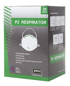 Face Shields: JB's P2 RESPIRATOR (20PC)