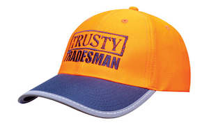 Headwear: Luminescent Safety Cap with Reflective Trim