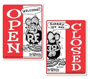Mooneyes Open/Closed Door Sign (MNRAF230)