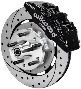 Wilwood Forged Dynapro 6 Big Brake Front Brake Kit, 12.19" Drilled Rotors, Black&hellip;
