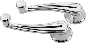 Billet Specialties Rail Interior Window Crank Handles - Polished (BS46528)