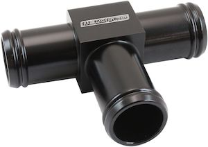 Air Filtration: Aeroflow Subaru EJ Breather Adapter Tee Piece (AF64-2202BLK)