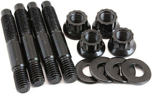 Aeroflow Carburettor Stud Kit to Suit 1/2" Spacer, 2.225" (56mm) OAL - Black Fin&hellip;