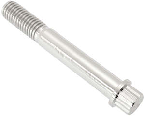 Aeroflow M10 x 1.50mm, UHL 70mm Titanium Bolt 12 Point Head, Natural Finish, Sol&hellip;