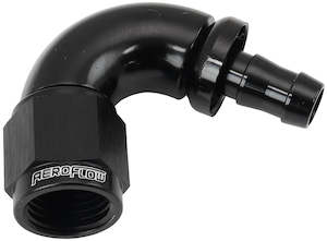 Aeroflow 510 Series Full Flow Tight Radius Push Lock 120° Hose End -6AN To 5/16&hellip;
