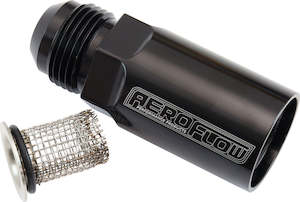 Oil System: Aeroflow Straight Dry Sump Scavenge Oil Filter -12AN Black Finish (AF64-4099BLK)