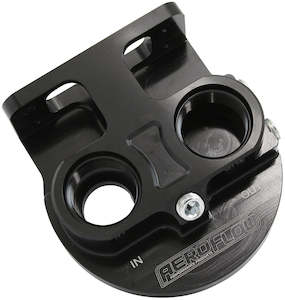 Aeroflow Billet Remote Oil Filter Head -12 ORB Top Entry, Black anodized finish,&hellip;