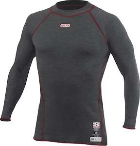 Safety Equipment: Simpson Soft Knit 6oz Contoured CarbonX Underwear Small,Grey Top, SFI Approved (SI20117S)