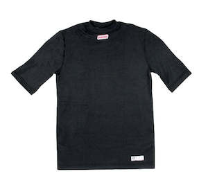 Safety Equipment: Simpson CarbonX Underwear XX-Large, Black Top, Crew Neck Short Sleeve, SFI Approved (SI20602Z)