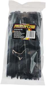 Tools Equipment: Aeroflow Standard Cable Ties 8.8mm Wide x 300mm Long - 100 Pack Nylon 66 Material, Black Colour (AF98-8830-100)