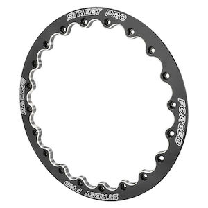 Street Pro 009 Series Rear Beadlock Ring 15'', Gloss Black Milled, Bil&hellip;
