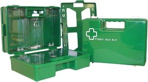 Plastic Green Wall Mountable (Container Only) First Aid Safety NZ Plastic Container
