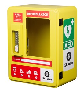 Products: AED Outdoor Lockable Alarmed Cabinet with Pin First Aid Safety NZ
